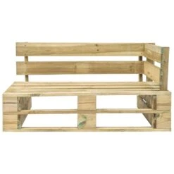 VidaXL Tuinhoekbank Pallet Groen Geïmpregneerd Grenenhout -Tuinmeubels Winkel 1000056401 0102