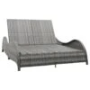 VidaXL Ligbed Tweepersoons Met Kussen Poly Rattan Antraciet -Tuinmeubels Winkel 1000057838