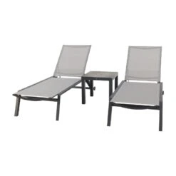 VDG Cairns Ligbedden + Bijzettafel Atlanta - Antraciet