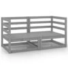 VidaXL Tuinbank 2-zits Massief Grenenhout Grijs -Tuinmeubels Winkel 1000060772