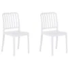 Beliani Tuinstoel SERSALE - Wit Synthetisch Materiaal 1 Beliani Tuinstoel SERSALE - Wit Synthetisch Materiaal -Tuinmeubels Winkel 1000064611