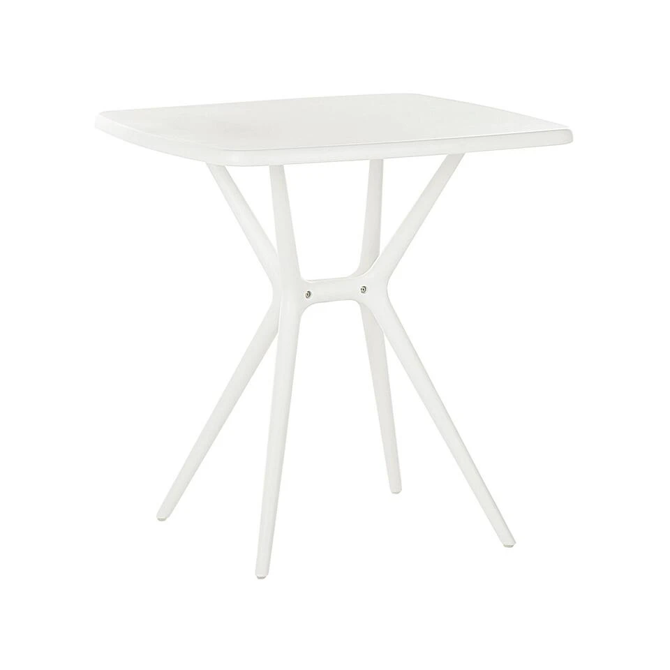 Beliani Tuintafel SERSALE - Wit Synthetisch Materiaal 3 Beliani Tuintafel SERSALE - Wit Synthetisch Materiaal