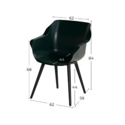 Hartman Sophie Studio Dining Armstoel - Night Green - Set Van 2 -Tuinmeubels Winkel 1000072087 0101