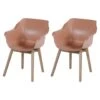 Set Van 2- Hartman Sophie Studio Diningstoel-Italian Terra- Teak Poot -Tuinmeubels Winkel 1000073141