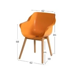 Set Van 2- Hartman Sophie Studio Diningstoel-Indian Orange- Teak Poot 7 Set Van 2- Hartman Sophie Studio Diningstoel-Indian Orange- Teak Poot -Tuinmeubels Winkel 1000073143 0101