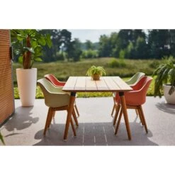 Set Van 2- Hartman Sophie Studio Diningstoel- French Green- Teak Poot -Tuinmeubels Winkel 1000073188 0103