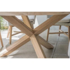 Taste Louvre Tuintafel Rond 160 Cm. - Teak -Tuinmeubels Winkel 1000073191 0102