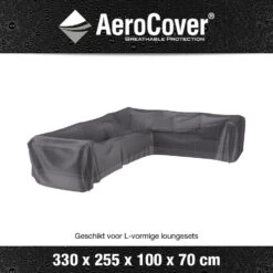 Aerocover Loungesethoes L-vorm 330x255 Cm - Rechts -Tuinmeubels Winkel 1000073226 0101