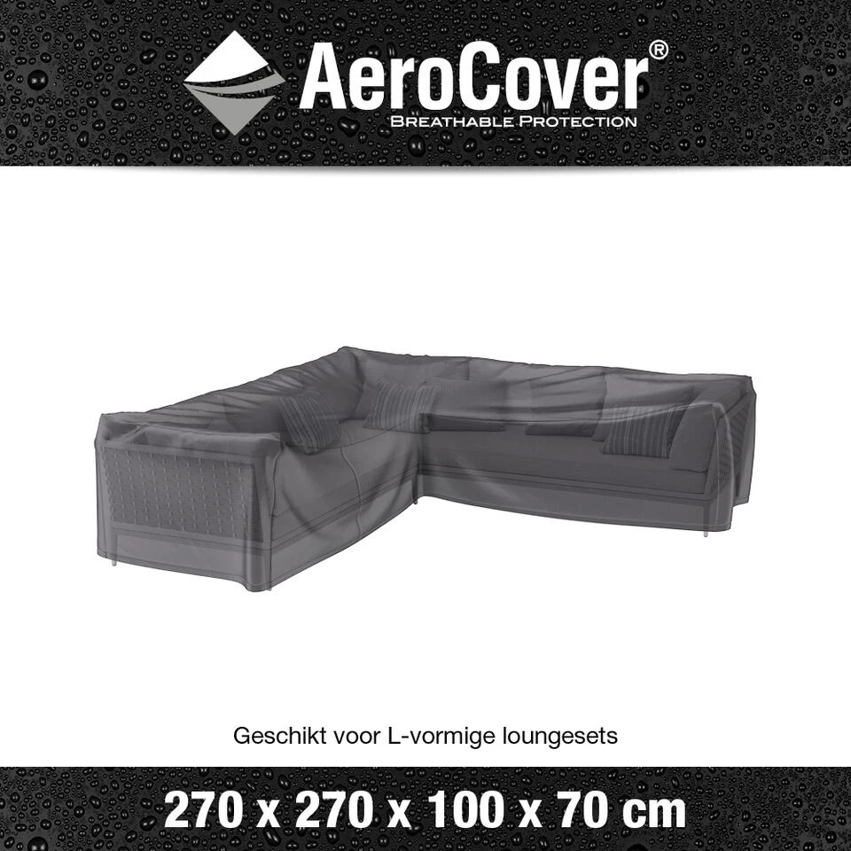 Aerocover Loungesethoes L-vorm 270x270 Cm 5 Aerocover Loungesethoes L-vorm 270x270 Cm - Afbeelding 3