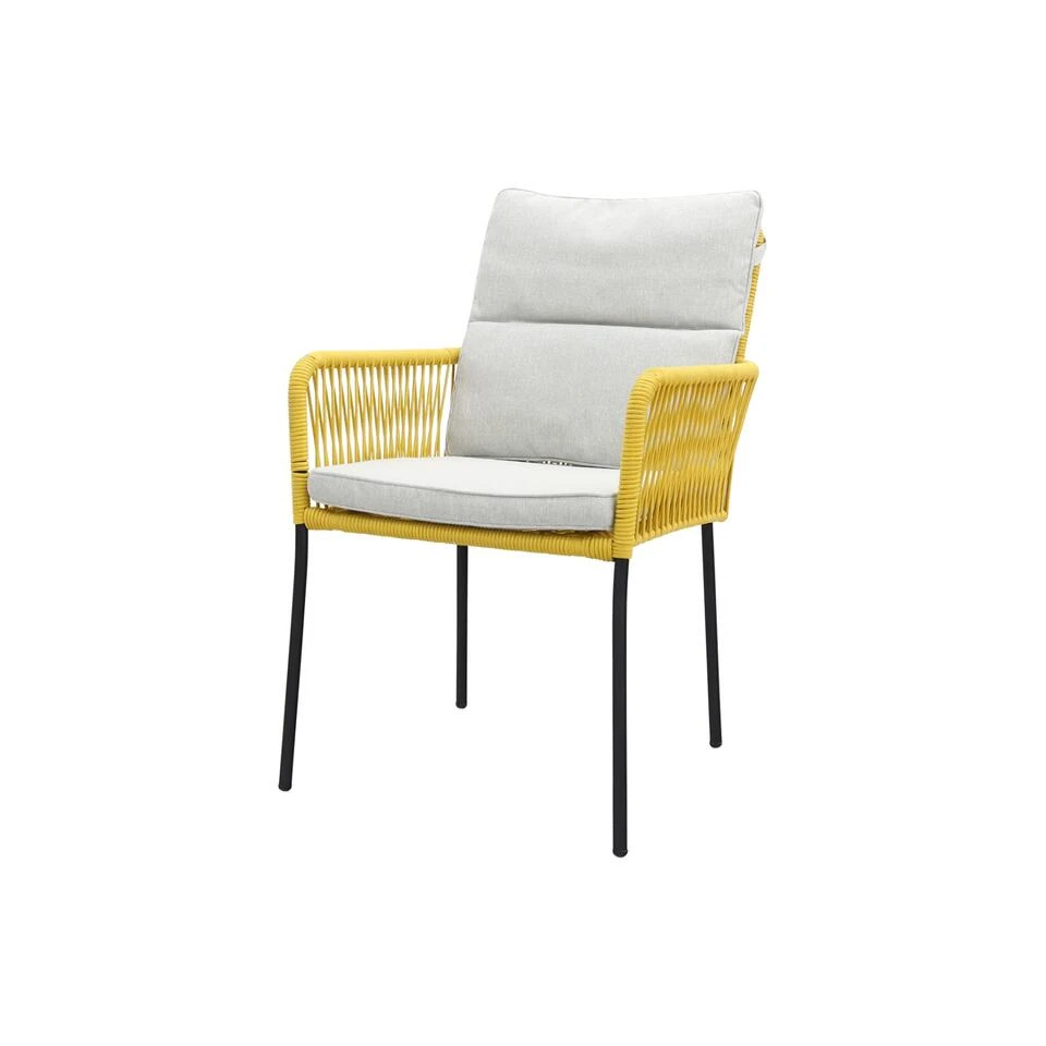 Teresa Dining Rope Tuinstoel - Yellow 3 Teresa Dining Rope Tuinstoel - Yellow