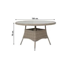 VDG Felina Dining Tuintafel 130 Cm. - Dessert -Tuinmeubels Winkel 1000074472 0102