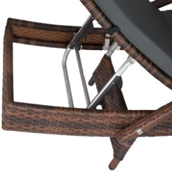 Tectake - Wicker Zonnestoel Océane Zwart / Bruin -Tuinmeubels Winkel 1000077815 0103