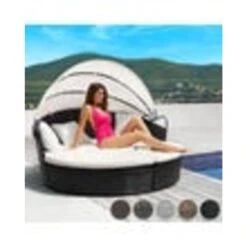 Tectake - Zonne-eiland Ligbed - Wicker/aluminium - Losse Elementen - Zwart 7 Tectake - Zonne-eiland Ligbed - Wicker/aluminium - Losse Elementen - Zwart -Tuinmeubels Winkel 1000077825 0101