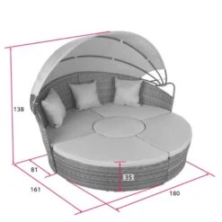 Tectake - Zonne-eiland Ligbed - Wicker/aluminium - Losse Elementen - Zwart 9 Tectake - Zonne-eiland Ligbed - Wicker/aluminium - Losse Elementen - Zwart -Tuinmeubels Winkel 1000077825 0103