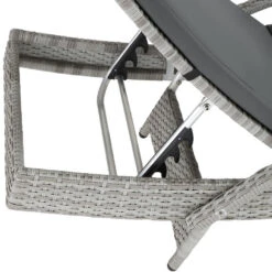 Tectake - Ligbed Océane- 5-voudig Verstelbare Rugleuning-lichtgrijs -Tuinmeubels Winkel 1000077826 0103