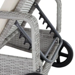 Tectake - Wicker Ligbed Lichtgrijs -Tuinmeubels Winkel 1000077969 0103