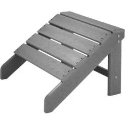 Tectake - Tuinstoel Joan Met Voetsteun En Tafel - Grijs -Tuinmeubels Winkel 1000078033 0103