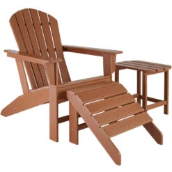 Tectake -tuinstoel Adirondack -Janis - Bruin -Tuinmeubels Winkel 1000078043 0102