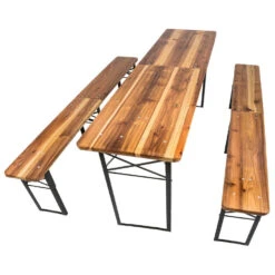 Tectake - Biertafel Met Banken, Campingtafel, Opklapbaar -Tuinmeubels Winkel 1000078062 0102