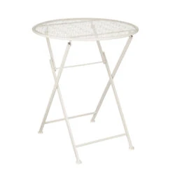 Mica Decorations Tierra Bistrotafel - H70 X Ø60 Cm - Metaal - Beige