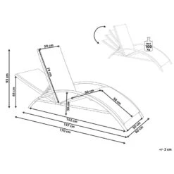 Beliani Tuinligstoel GAETA - Beige Staal, Textiel 8 Beliani Tuinligstoel GAETA - Beige Staal, Textiel -Tuinmeubels Winkel 1000079550 0102
