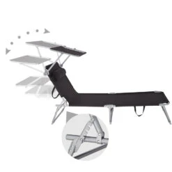 Tectake - Zonnestoel Chloe - Set Van 2 Ligbedden - Zwart 9 Tectake - Zonnestoel Chloe - Set Van 2 Ligbedden - Zwart -Tuinmeubels Winkel 1000082530 0103