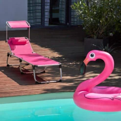 Tectake - Ligbed Zonnestoel Aurelie - Grijs Gemeleerd -Tuinmeubels Winkel 1000083100 0102