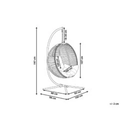 Beliani Hangstoel ARCO - Beige Polyester -Tuinmeubels Winkel 1000084499 0102