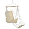HI Hangstoel Met Voetensteun Katoen Canvas Beige