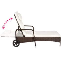 Tectake - Wicker Ligbed – Bruin - Afmetingen 200 X 70 X 33 Cm 7 Tectake - Wicker Ligbed – Bruin - Afmetingen 200 X 70 X 33 Cm -Tuinmeubels Winkel 1000086058 0102