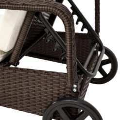 Tectake - Wicker Ligbed – Bruin - Afmetingen 200 X 70 X 33 Cm 9 Tectake - Wicker Ligbed – Bruin - Afmetingen 200 X 70 X 33 Cm -Tuinmeubels Winkel 1000086058 0103