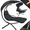 Tectake - Hangstoel Ligbed Maja - Zwart -Tuinmeubels Winkel 1000086431