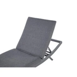 Beliani Tuinligstoel AMELIA - Grijs Textiel, Aluminium -Tuinmeubels Winkel 1000088223 0104