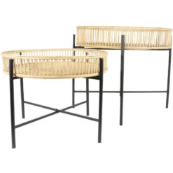 Bijzettafel Aiko Naturel - Bamboe - Bruin -Tuinmeubels Winkel 1000088279 0102