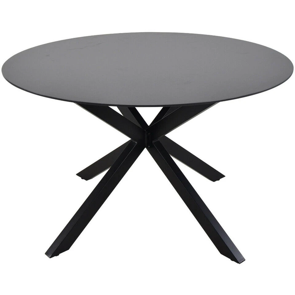 Crest Tuintafel Rond - Glas - Zwart 5 Crest Tuintafel Rond - Glas - Zwart - Afbeelding 3