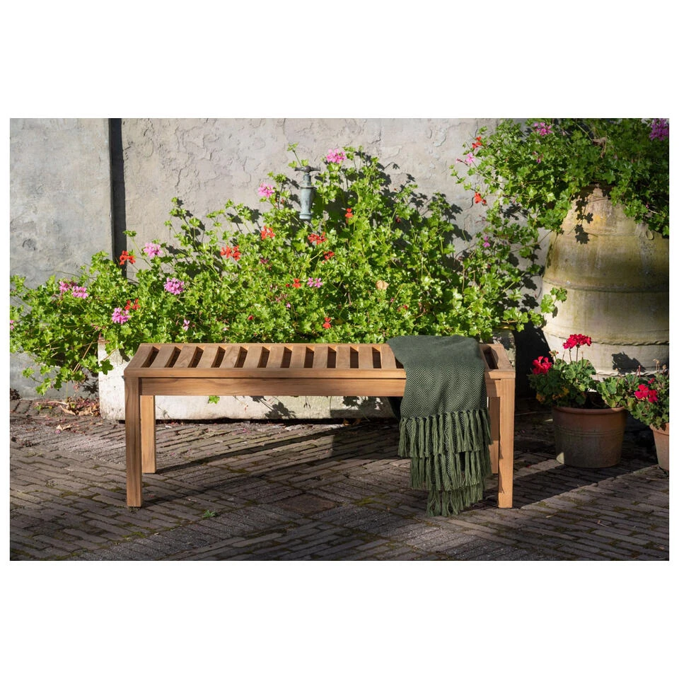 Exotan 2-Zits Tuinbankje Comfort - Teak - Naturel - 44x120x45 4 Exotan 2-Zits Tuinbankje Comfort - Teak - Naturel - 44x120x45 - Afbeelding 2