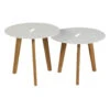 Exotan Bijzettafels Binnen/Buiten Laura - Teak - Wit - Set Van 2 -Tuinmeubels Winkel 1000088977