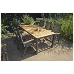 Exotan Tuintafel Memphis - Teak - Naturel - 75x220x100 -Tuinmeubels Winkel 1000088980 0102