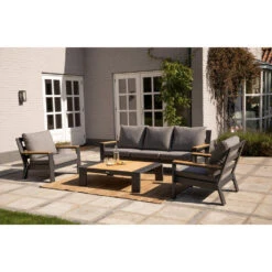 Exotan Fauteuil Buiten - Aluminium - Antraciet - Set Van 2 -Tuinmeubels Winkel 1000090467 0102