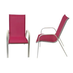 Happy Garden Buitenstoelen MARBELLA - Roze - Aluminium 8 Happy Garden Buitenstoelen MARBELLA - Roze - Aluminium -Tuinmeubels Winkel 1000092284 0103