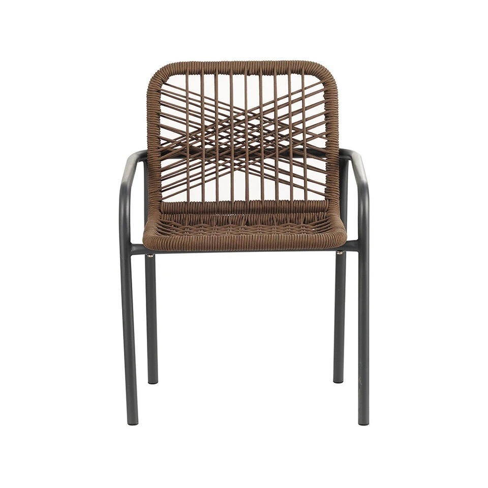 Tuinstoel Met Armleuning Nila Touw Bruin - 58,50x53x76 Cm - Touw - Bruin 5 Tuinstoel Met Armleuning Nila Touw Bruin - 58,50x53x76 Cm - Touw - Bruin - Afbeelding 3