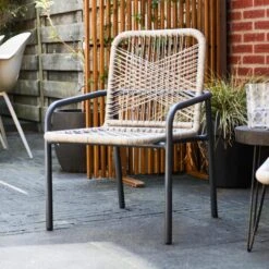 Tuinstoel Met Armleuning Nika Zand - 58,50x53x75,50 Cm - Touw - Beige 7 Tuinstoel Met Armleuning Nika Zand - 58,50x53x75,50 Cm - Touw - Beige -Tuinmeubels Winkel 1000092419 0101