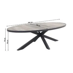 VDG Silva Ovale Tuintafel - Houtlook - 240 X 115 Cm 7 VDG Silva Ovale Tuintafel - Houtlook - 240 X 115 Cm -Tuinmeubels Winkel 1000093383 0101