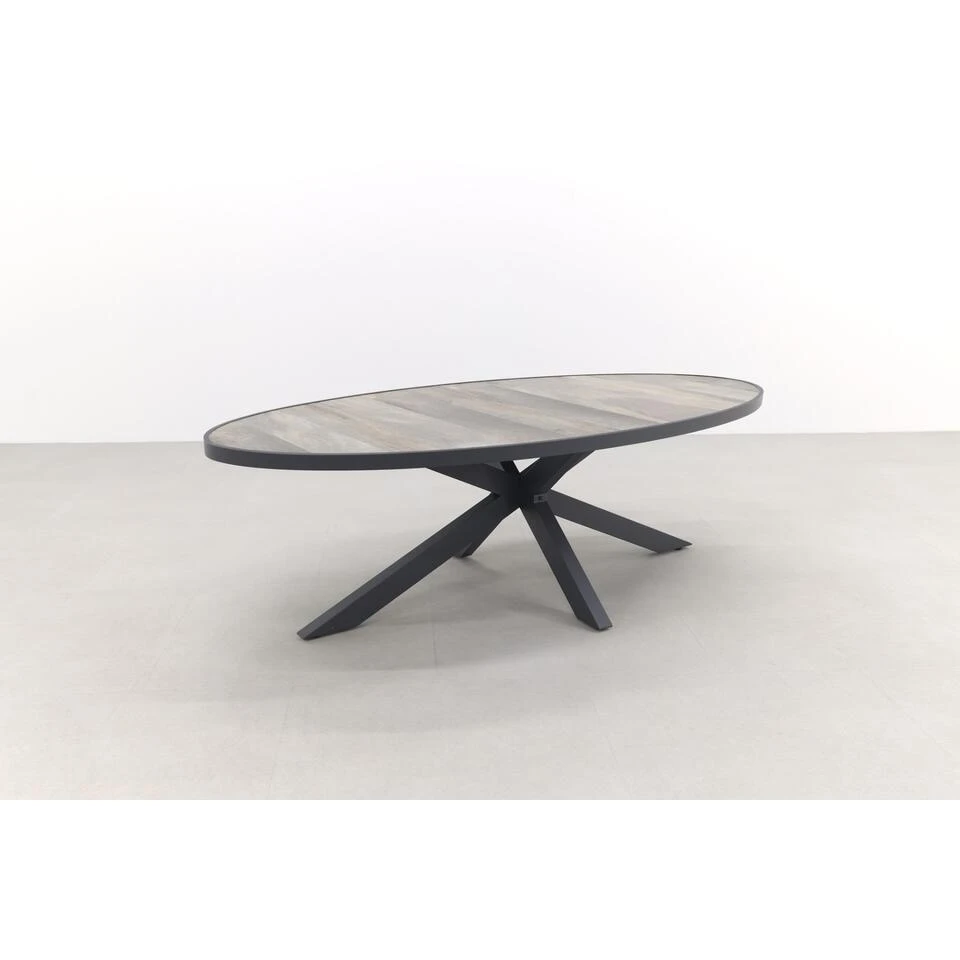 VDG Silva Ovale Tuintafel - Houtlook - 240 X 115 Cm 5 VDG Silva Ovale Tuintafel - Houtlook - 240 X 115 Cm - Afbeelding 3