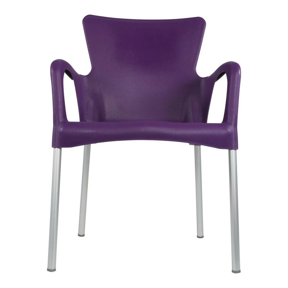 Bella Terrasstoel - Kunststof - Paars 5 Bella Terrasstoel - Kunststof - Paars - Afbeelding 3