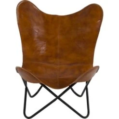 Buffalo Vlinderstoel Cognac - Leder - Bruin 6 Buffalo Vlinderstoel Cognac - Leder - Bruin -Tuinmeubels Winkel 1000094338 0102