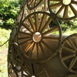 Flower Hangstoel Naturel - Wicker - Bruin -Tuinmeubels Winkel 1000094365 0103