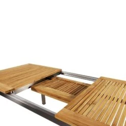 Tuintafel Marmaris RVS - Hout - Bruin -Tuinmeubels Winkel 1000094373 0104