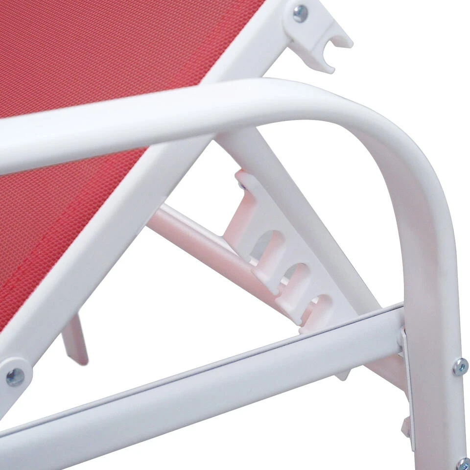 Happy Garden Zonnebedden SARDINIA - Roze - Staal 5 Happy Garden Zonnebedden SARDINIA - Roze - Staal - Afbeelding 3