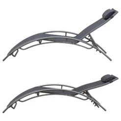 Happy Garden Zonnebedden GALAPAGOS - Grijs - Aluminium -Tuinmeubels Winkel 1000094857 0102